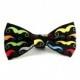 Funky Dog Bow Tie - Colorful Mustache Removable and Adjustable Dog Collar Bow Tie - Wedding Dog Bow Tie, Unique Dog Bow Tie