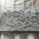 15% off Sale The AMELIA CLUTCH - Silver Satin and Ivory Lace Clutch - Wedding Clutch Purse - Bridesmaid Bag