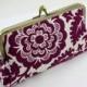 Purple Flower Bridesmaid Clutch / Wedding Purse / Wedding Gift - the Florence Style Clutch