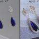 Sapphire Blue Earrings, Bridal Earrings, Blue Crystal Earrings, Something Blue, Blue Wedding Earrings, Sapphire Crystal Drop Earrings