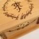 Wedding Ring Box - Lord of the Rings Inspired Wedding - Ring Bearer Box - Engraved Wooden Box - Rustic Ring Box - Unique Wedding Gift - LOTR