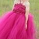 The "Peyton" Dress...Flower Girl Dress...Fuchsia Tutu Dress...Flower Girl Tutu Dress...Hydrangea Flower Dress