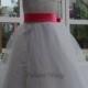 Grey Lace Flower Girl Dress Pink Sash Wedding Baby Girls Dress Tulle Rustic Baby Birthday Dress