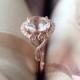 New Design Christmas Discount ! 1.65ct Oval Cut 7*9mm Morganite Ring Halo Diamond Ring 14k Rose Gold Wedding Ring Morganite Engagement Ring