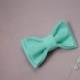 Embroidered bowtie Mint pretied bow tie Groomsmen bow ties Men's bowtie Bow tie Gifts for brother Mint wedding Gift for him Anniversary gift