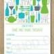 INSTANT DOWNLOAD - Bake and Shake Couples Shower Invitation - Fill In Invitation - Kitchen Shower - Stock the Bar Shower - Digital File