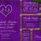 Purple Country Wedding Invitation Set/Suite, Invites, Save the date, RSVP, Thank You Cards, Response, Printable/Digital/PDF or Printed