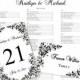 Wedding Seating Chart "Kaitlyn" Black Templates Set Includes Printable Table Number and Place (Escort) Cards Word.doc ALL COLORS DIY U Print