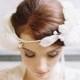Wedding silk flower crown ribbon bridal veil - Style no. 1957 Hearts Affection