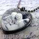 Valentine Jewelry Custom Photo Heart Necklace Gunmetal Black Heart Locket - Custom Photo Jewelry - 1 inch Necklace - Wedding Bouquet Charm