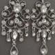 Brides earrings ~ Crystal chandelier earrings ~ Antiqued, Victorian, Vintage style, Crystal, Wedding earrings, Gorgeous Bridal jewelry