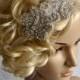 Rhinestone Headband, Bridal Headband, Wedding Headpiece, Fascinator, Ribbon Bridal Headband,wedding prom bridesmaid gift headband