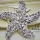 Starfish Brooch Rhinestone Crystal Brooch Star Fish Embellishment Beach Wedding Bridal Accessories Brooch Sash Pin 50mm 656133