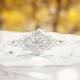 Wedding Bridal Dress Sash Jeweled Embellished Crystal Belt Grey ribbon