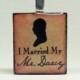 Jane Austen Gift, Pride and Prejudice Scrabble Tile Pendant "I Married My Mr. Darcy," Literary Gift, Book Quote, Jane Austen Jewelry