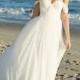 A-line Floor-length Chiffon Ruffles Off-the-shoulder Wedding Dresses