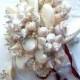 Bridal Bouquet Of Shells, Bead And Crystals (Hinewai Style) IN STOCK