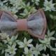 Embroidered bowtie Pink blush morning gray pretied bow tie Groomsmen bow ties Men's bowtie Gifts for brother For pink gray wedding Birthday