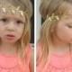 Gold leaf crown headband newborn infant toddler adult wedding flower girl gift