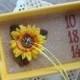 Wedding Ring Bearer TRAY - RUSTIC Sunflower - Your Date .