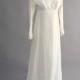 white velvet wedding dress . empire waist wedding dress . vintage white velvet gown . 1960s wedding dress . xs wedding dress