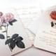 Letterpress Wedding Calligraphy Invitation  on Duplex  Love No. 1 "Netherfield"
