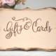 Gifts & Cards wooden sign, wedding decorations - custom colors