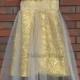 Gold Sequins Ivory Tulle Flower Girl Dress Baby Girl Party Birthday Dress