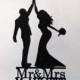 Custom Wedding Cake Topper - High Five 2 with Mr & Mrs name