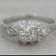 Antique 1.20ctw Old European/Transitional Cut Diamond and Platinum Engagement Ring; Edwardian / Art Deco R365