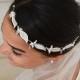 Wedding Headband, Wedding Hair Accessories, Silver Color Leaf Headband, Bridal Headpieces, Bridal Hair Accessories, Wedding Hair Accessories