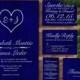 Royal Blue Country Wedding Invitation Set/Suite, Invites, Save the date, RSVP, Thank You Cards, Response, Printable/Digital/PDF/Printed