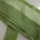 Celery and Asparagus - Hand dyed cotton ribbons - Bows, pew markers, weddings, parties, keep sake recyclable cotton ribbon - 4 yards