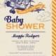 Vintage Airplane Baby Shower Invitation PRINTED INVITATIONS or PRINTABLE File