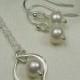 Pearl Bridal Jewelry Set of 7 - Pearl Bridesmaid Necklace - Pearl Bridesmaid Earrings - Wedding Jewelry Set