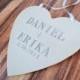 Personalized Heart Wedding Sign With Names- to carry down the aisle and use as photo prop