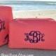 Small Size Monogrammed Cosmetic Bag - Personalized makeup bags Purse sized make up case zippered cosmetics bags bridesmaids makeup bags