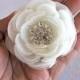 Bridal hair flower/ ivory wedding hair accessories/ wedding hair flower/ small hair flower