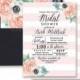 PINK STRIPE FLORAL Bridal Shower Invitation Boho Blush Watercolor Anemone Flowers Whimsical Wedding Free Shipping or DiY Printable - Trish