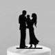 Wedding Cake Topper Silhouette Bride &Groom holding baby -  Family Acrylic Cake Topper [CT64c]