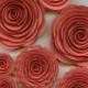 Pink Coral Rose Spiral Paper Flowers for Weddings, Bouquets, Events and Crafts