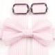 Pink Seersucker Bow Tie & Suspenders, pink strpe bow tie, pink bow tie, pink suspenders, pink suspenders, pink wedding, ring bearer outfit