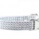 White Bling Dog Collar - Wedding Collar for Small and Large Dogs - Rhinestone Swarovski-like Bling Metal Buckle Collar