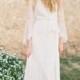 JOL284 Romance boho long sleeves lace sheath wedding dress