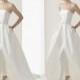 2015 Newest Style High Low Wedding Dresses With Trousers Inside Strapless Backless Bridal Gowns Sexy Bride Pants Low Price Dress Online with $124.17/Piece on Hjklp88's Store 