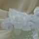 Dog Rhinestone Collar White Flowers for Wedding