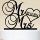 Mr & Mrs Cake Topper with Date,Wedding Cake Topper With Heart,Acrylic Cake topper-038