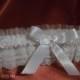 SALE Wedding Garter, ivory garter Bridal Garter -Lace / Crystal Bow Garter SINGLE -
