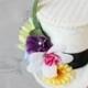 Mini Top Hat , Flower Mini Hat , Mini Hat, Wedding Fascinator, Wedding Hat , Tea Party Hat , Bridal Shower, Veil Alternative, Mad Hatter Hat