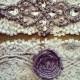 Rhinestone Wedding garter Vintage inspired / bridal garter/ lace garter / toss garter / Something Blue wedding garter / Shabby Chic